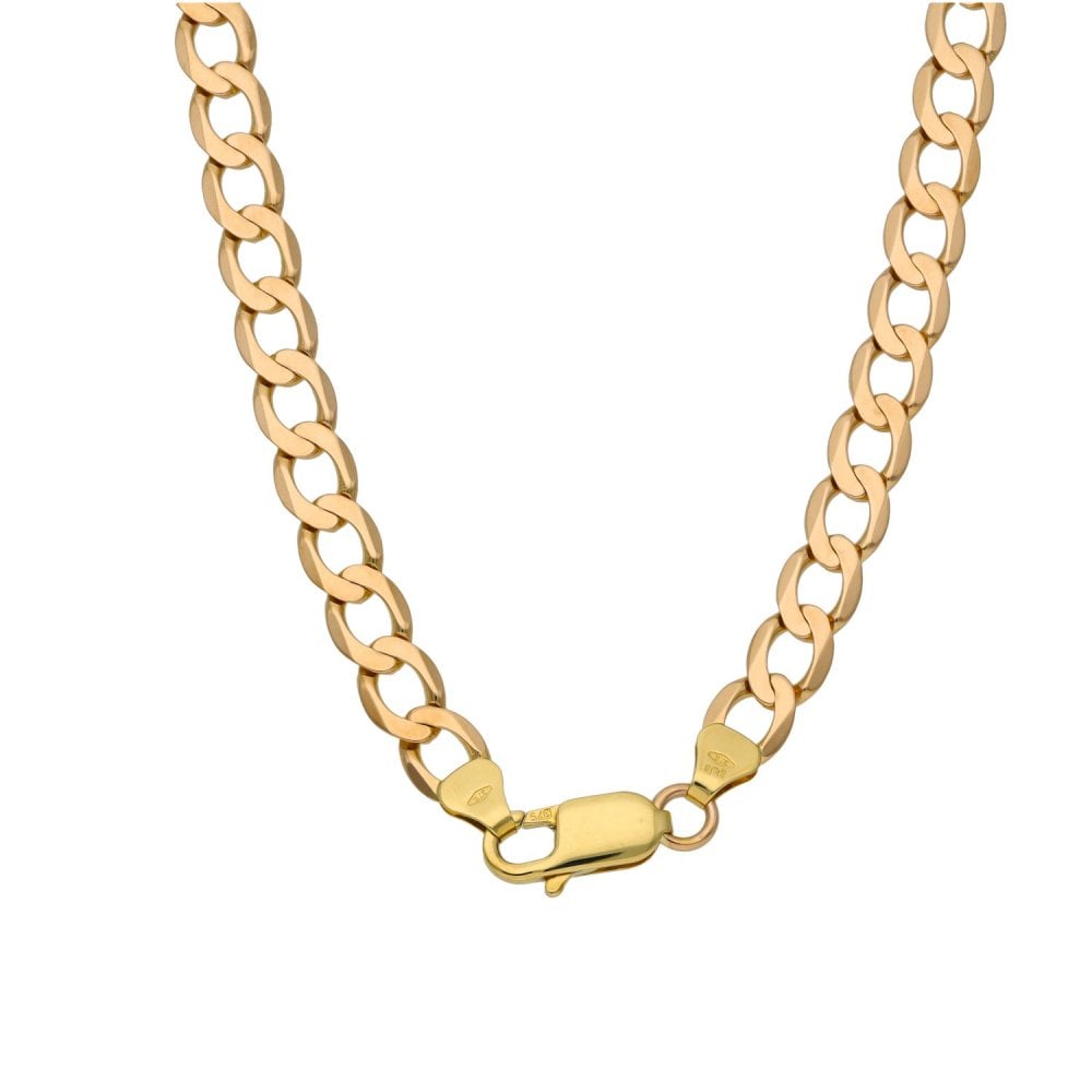 Gents 9ct Yellow Gold Curb Chain - 20" - 16.5g