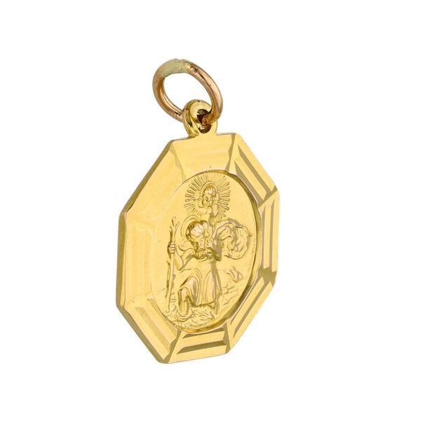 9ct Yellow Gold St. Christopher Pendant - 2.8g