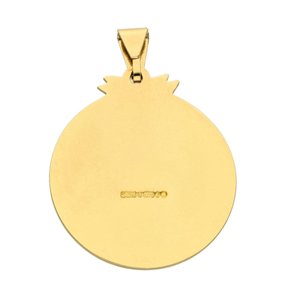 9ct Yellow Gold Round St. Christopher Medal - 4.7g