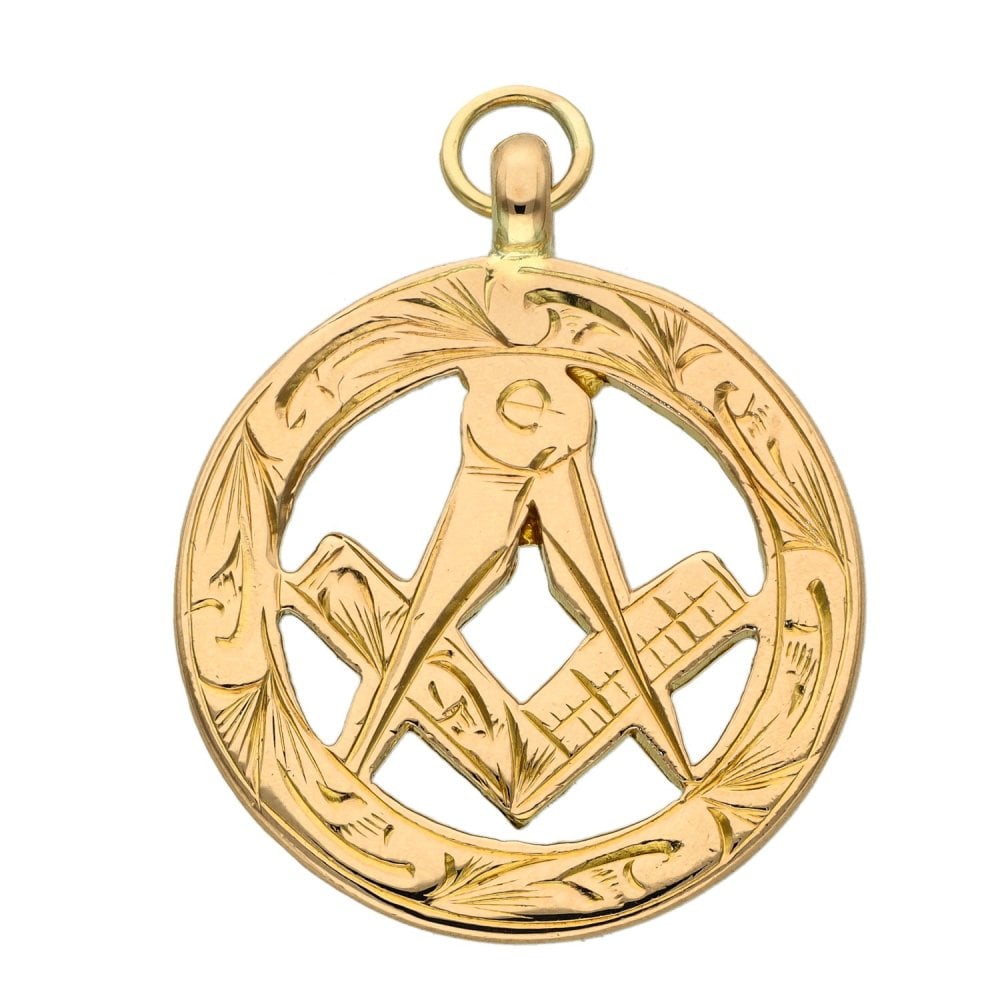 9ct Yellow Gold Masonic Pendant - 4.4g