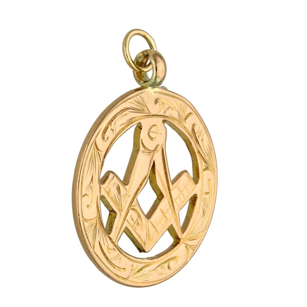 9ct Yellow Gold Masonic Pendant - 4.4g