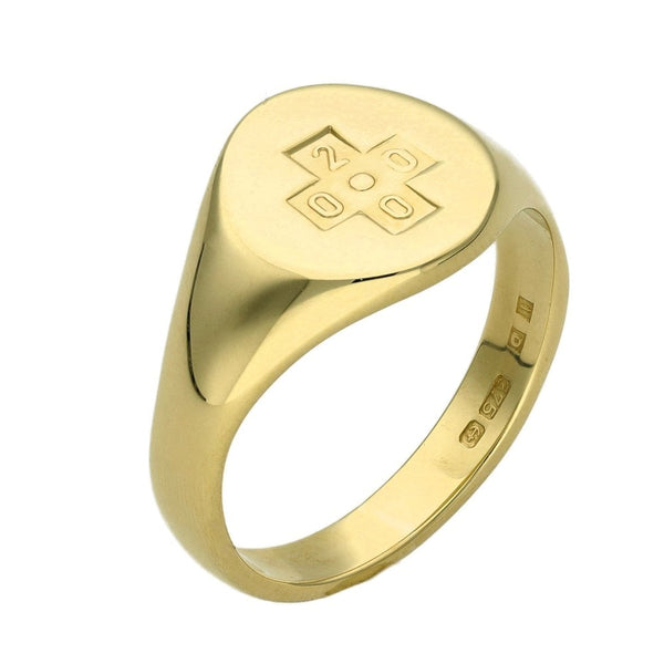 Ladies 9ct Yellow Gold 2000 Signet Ring - Size M