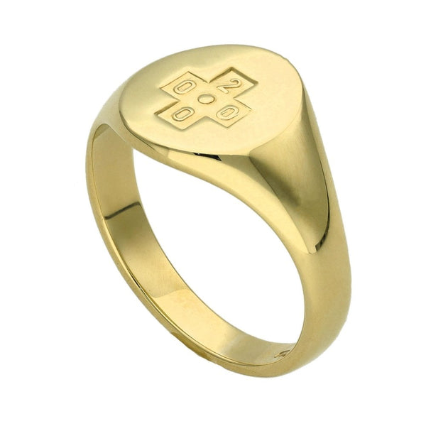 Ladies 9ct Yellow Gold 2000 Signet Ring - Size M