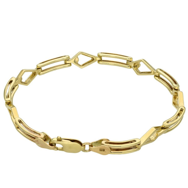 9ct Yellow Gold Fancy Link Bracelet - 10.4g