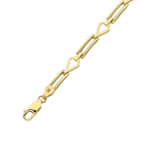 9ct Yellow Gold Fancy Link Bracelet - 10.4g