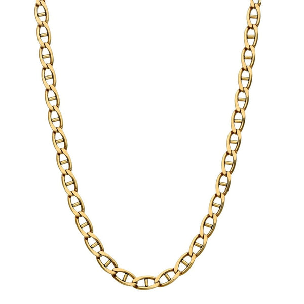 Ladies 9ct Yellow Gold Anchor Chain - 25" - 14.8g