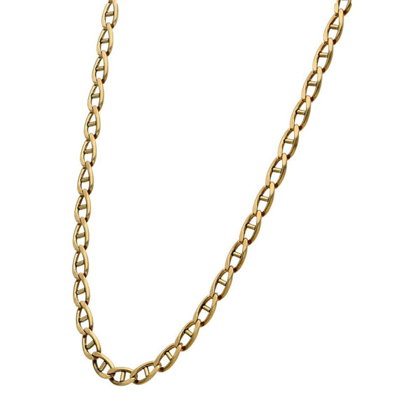 Ladies 9ct Yellow Gold Anchor Chain - 25" - 14.8g