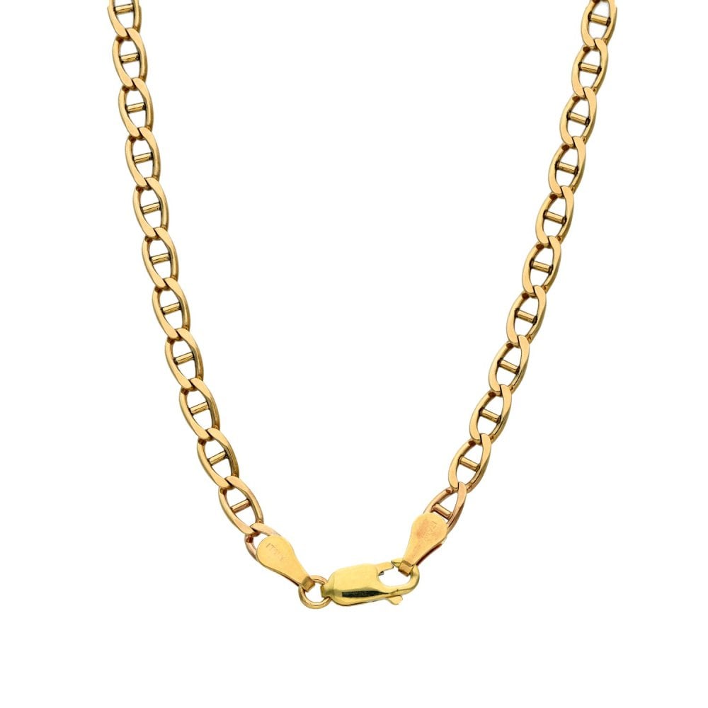 Ladies 9ct Yellow Gold Anchor Chain - 25" - 14.8g