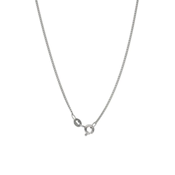 9ct White Gold Diamond Cross Pendant & Necklace - 18" - 6.0g