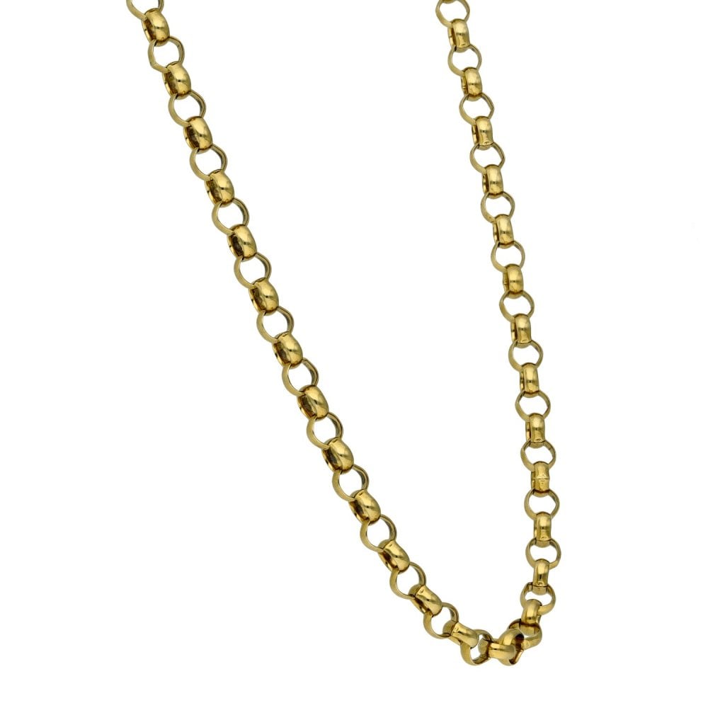 9ct Yellow Gold Belcher Link Chain - 22" - 15.8g