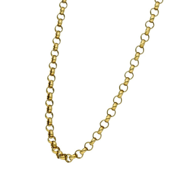 9ct Yellow Gold Belcher Link Chain - 22" - 15.8g