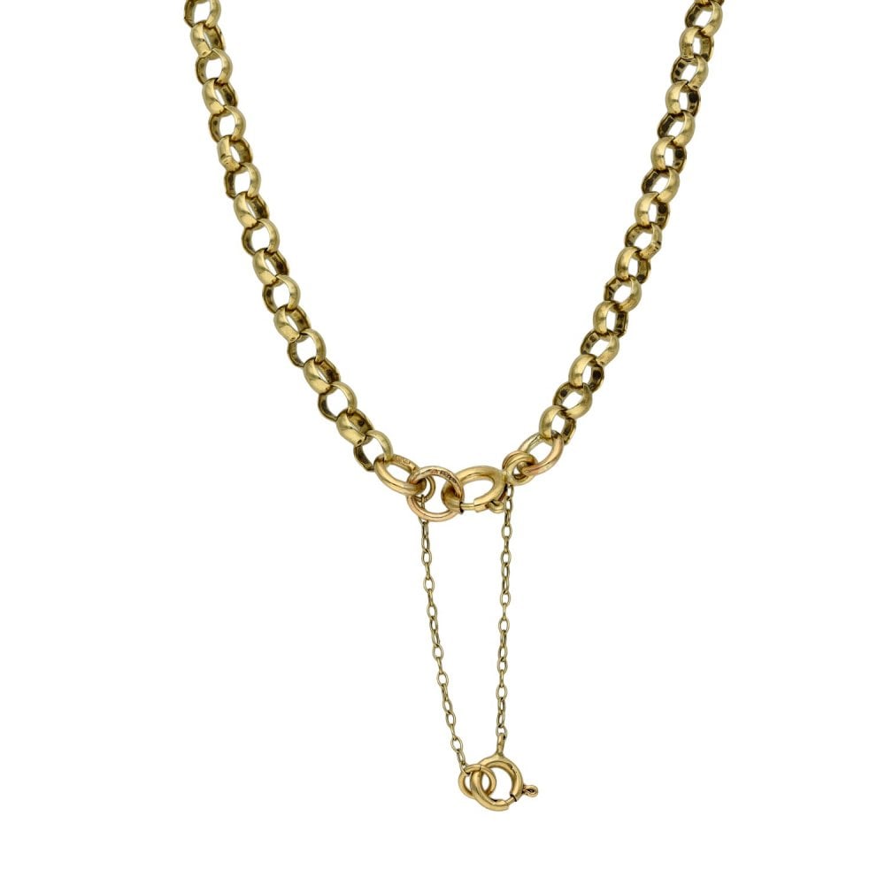 9ct Yellow Gold Belcher Link Chain - 22" - 15.8g