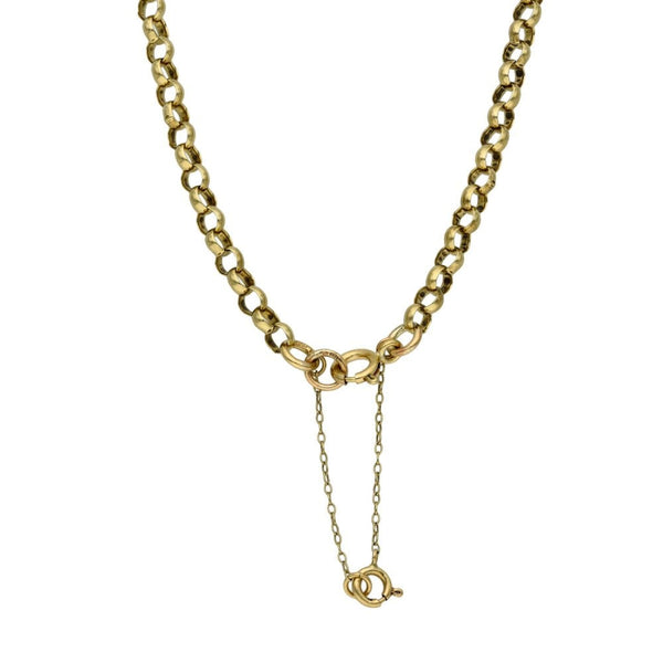 9ct Yellow Gold Belcher Link Chain - 22" - 15.8g