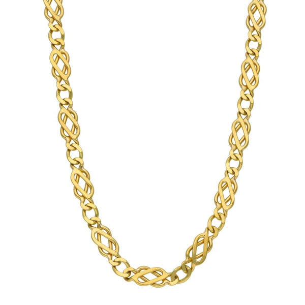 Ladies 9ct Yellow Gold Celtic Style Chain - 18" - 19.4g