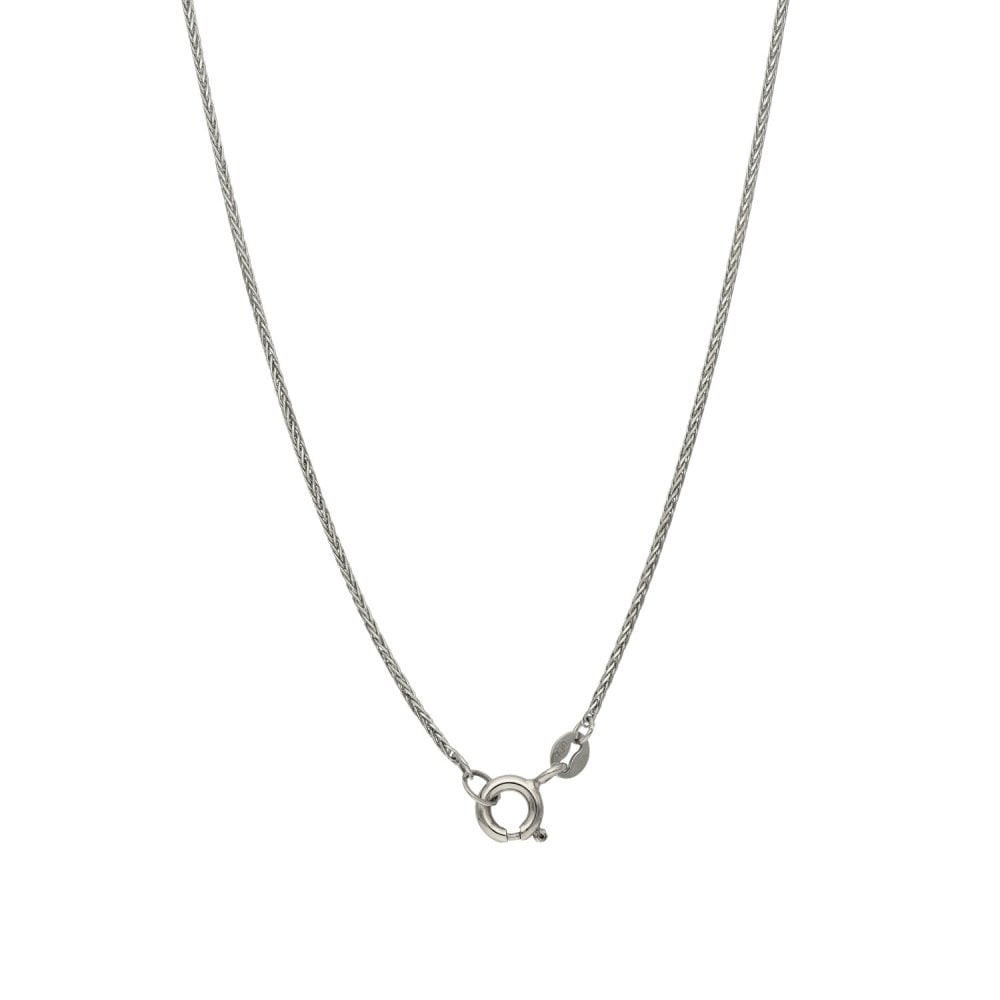 Ladies 18ct White Gold Diamond Set Key Pendant & 20" Chain