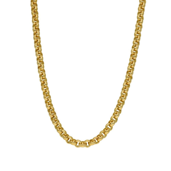 Gents 9ct Yellow Gold Belcher Chain - 20" - 31.6g
