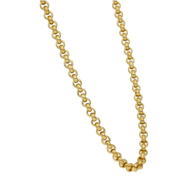 Gents 9ct Yellow Gold Belcher Chain - 20" - 31.6g