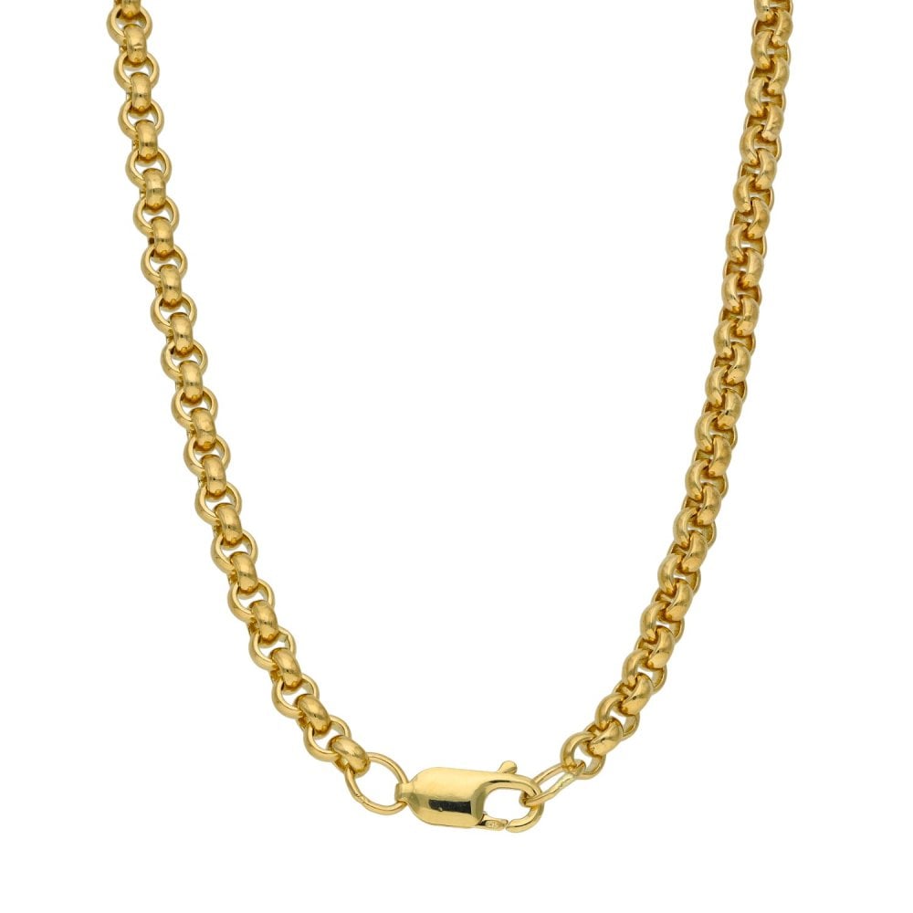 Gents 9ct Yellow Gold Belcher Chain - 20" - 31.6g