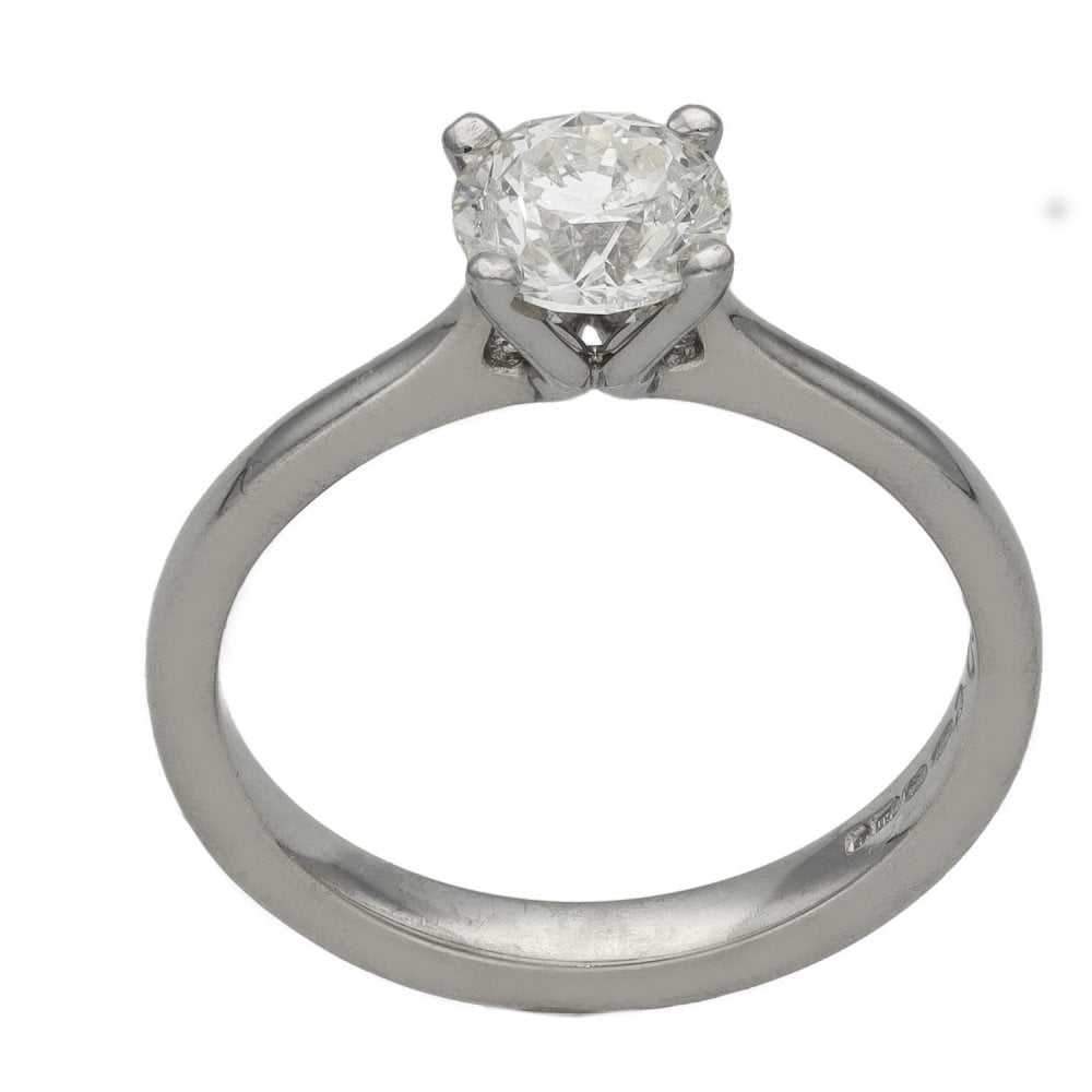 Ladies 18ct White Gold Diamond Solitaire Ring - Size N - 1.00ct