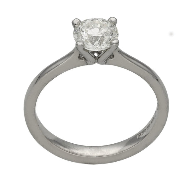 Ladies 18ct White Gold Diamond Solitaire Ring - Size N - 1.00ct