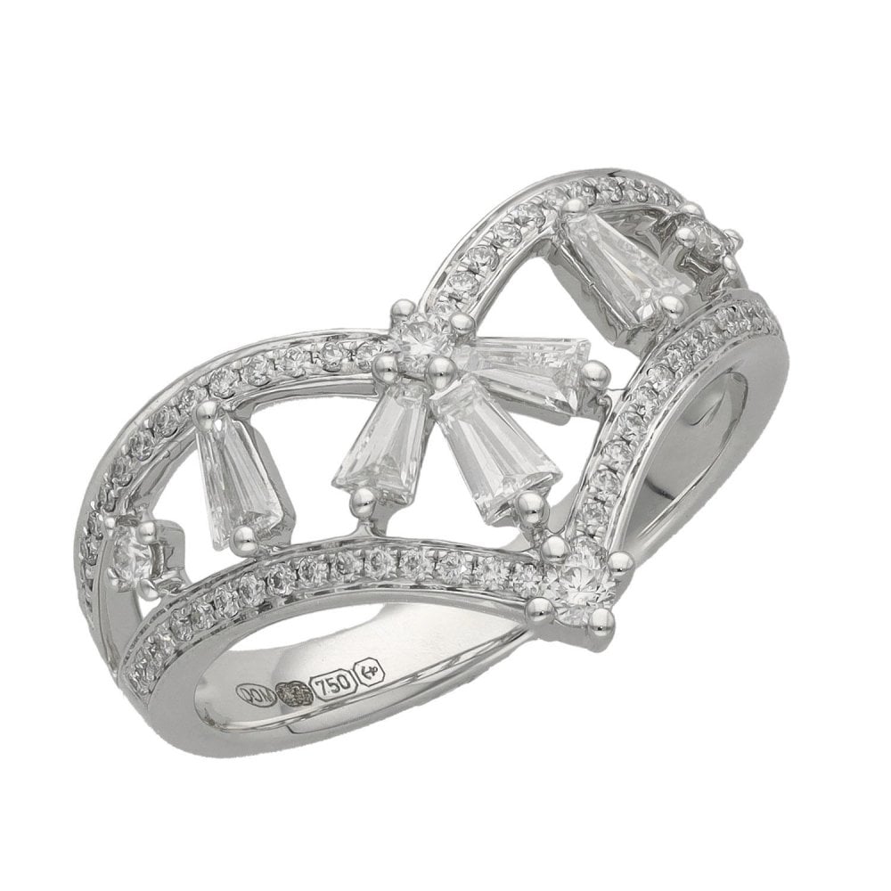 Ladies 18ct White Gold 0.60ct Diamond Tiara Ring - VS1/2 - G/H