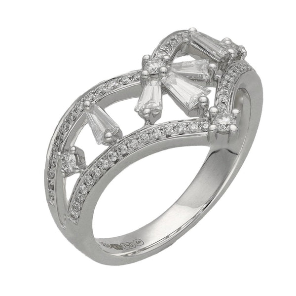 Ladies 18ct White Gold 0.60ct Diamond Tiara Ring - VS1/2 - G/H