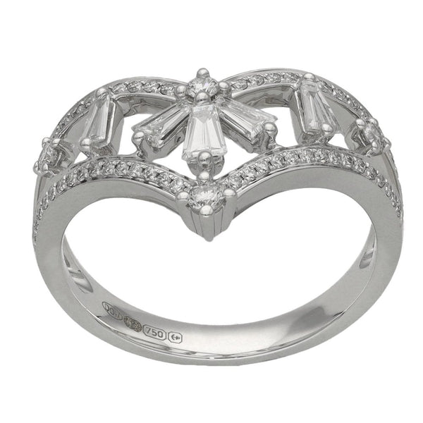 Ladies 18ct White Gold 0.60ct Diamond Tiara Ring - VS1/2 - G/H
