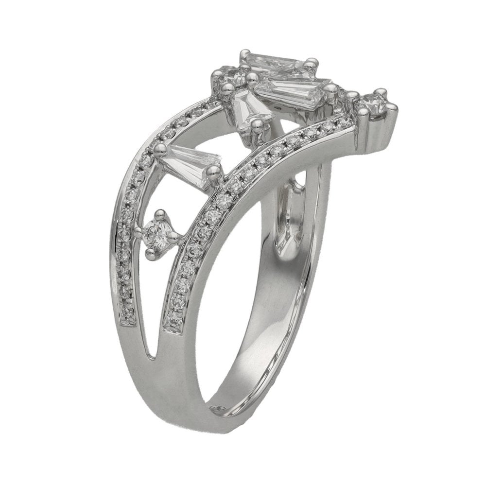 Ladies 18ct White Gold 0.60ct Diamond Tiara Ring - VS1/2 - G/H