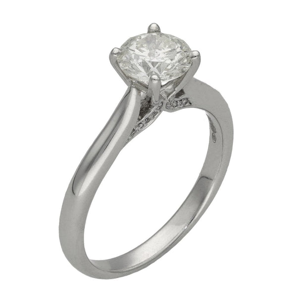 Ladies 18ct White Gold 1.14ct Diamond Solitaire Engagement Ring