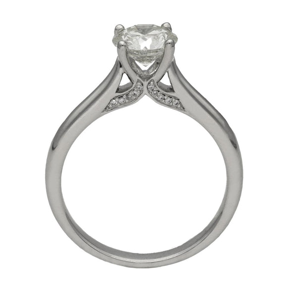 Ladies 18ct White Gold 1.14ct Diamond Solitaire Engagement Ring
