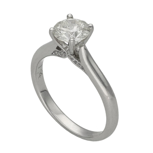 Ladies 18ct White Gold 1.14ct Diamond Solitaire Engagement Ring