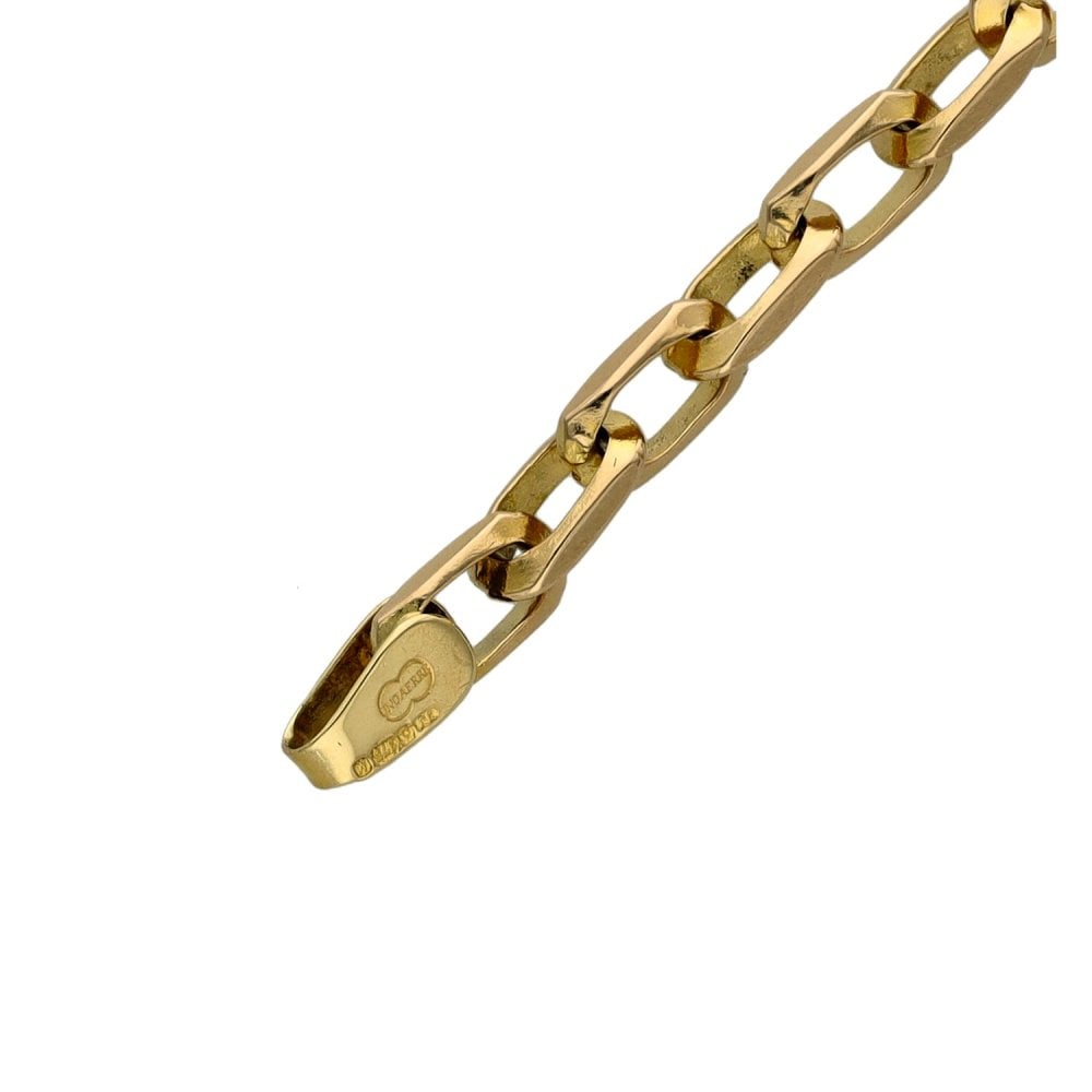 Ladies 9ct Yellow Gold Anchor Link Bracelet - 8" - 6.4g