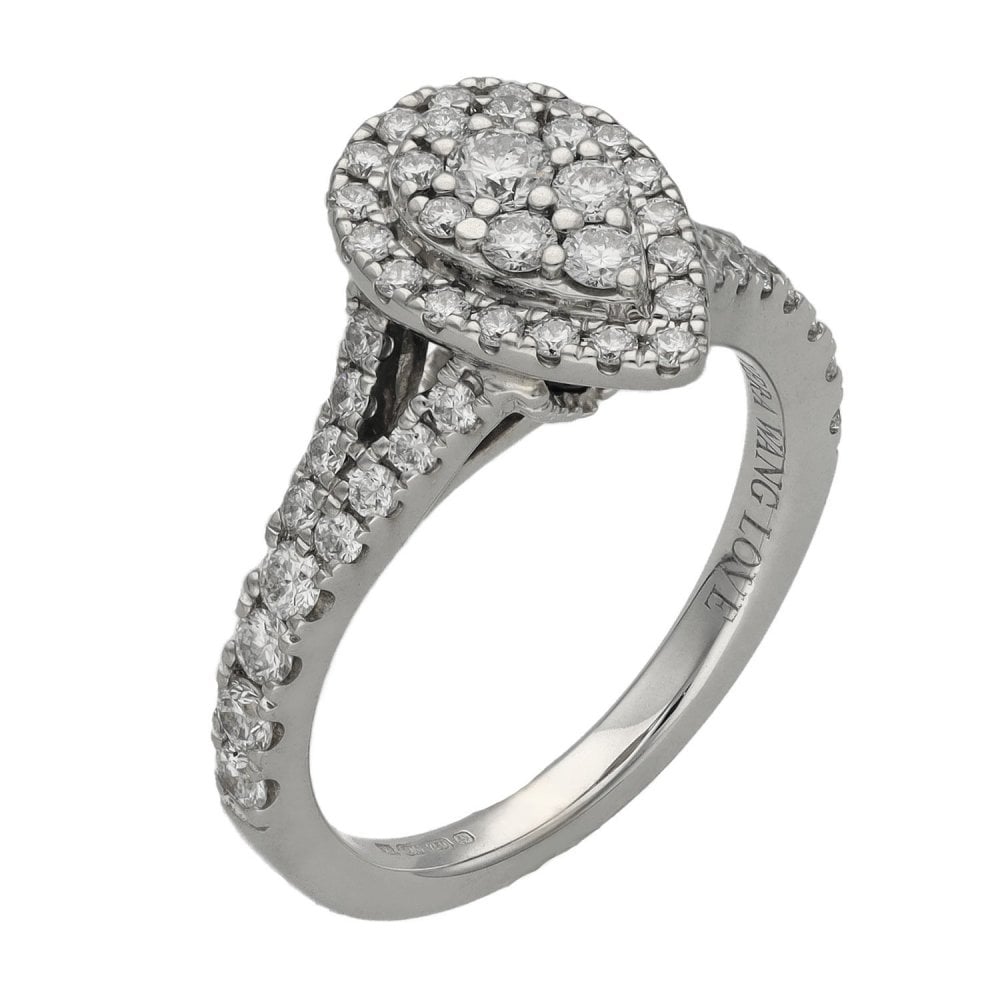Ladies 18ct White Gold VERA WANG LOVE Diamond Ring