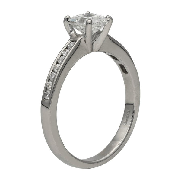 Ladies 18ct White Gold 0.84ct Certified Diamond Engagement Ring