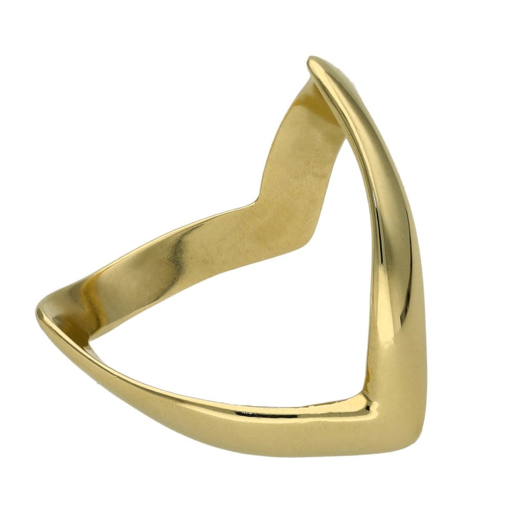 9ct Yellow Gold Full Wishbone Ring - Size S½