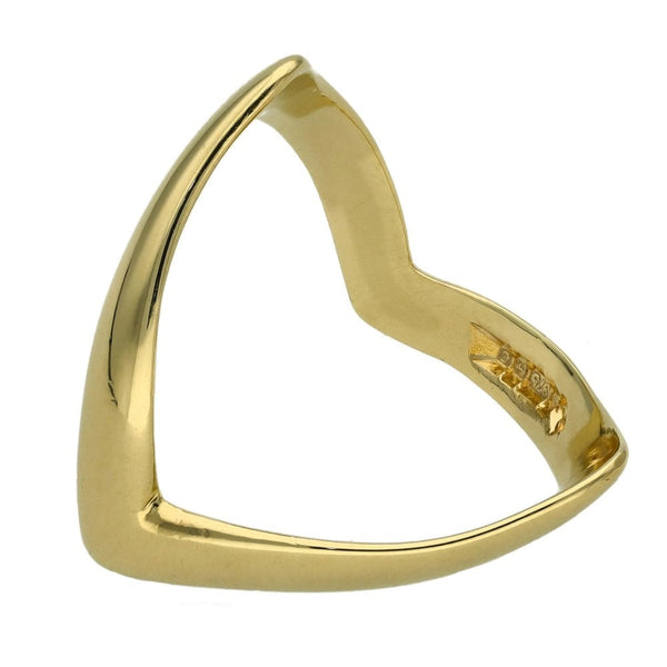 9ct Yellow Gold Full Wishbone Ring - Size S½