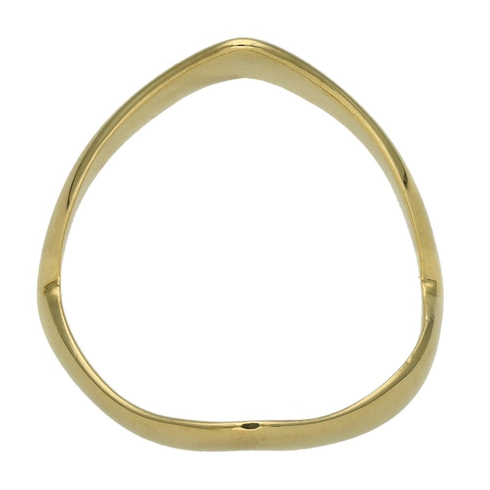 9ct Yellow Gold Full Wishbone Ring - Size S½