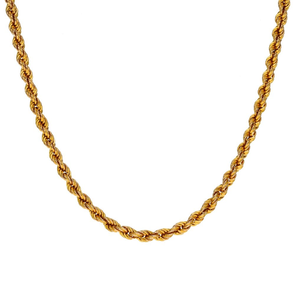 9ct Yellow Gold 24" Rope Chain - 7.8g
