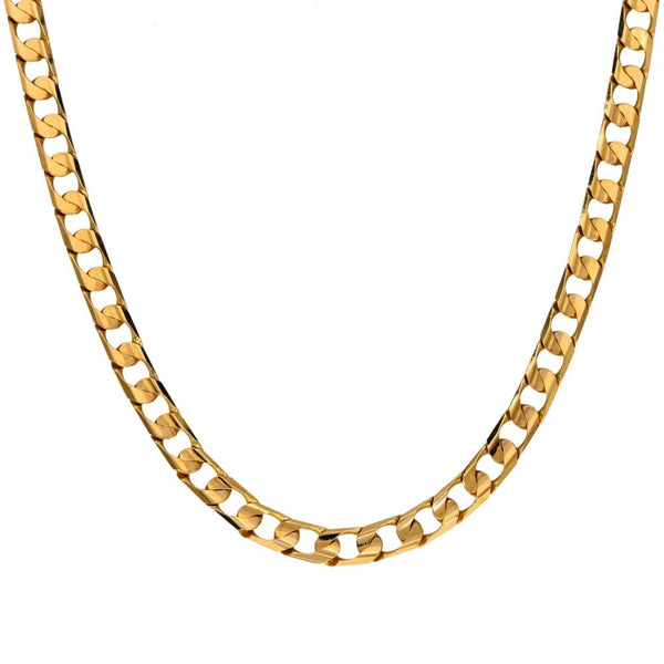 9ct Yellow Gold Curb Link Chain - 18" - 15.7g