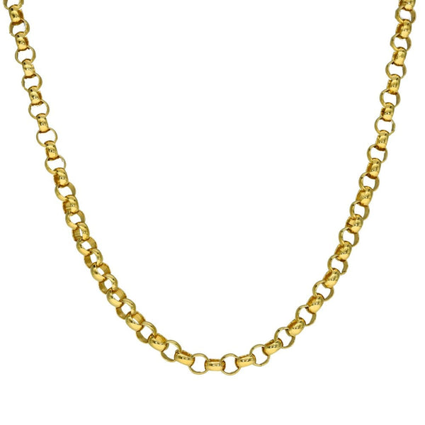 9ct Yellow Gold Round Belcher Chain - 26" - 24.5g