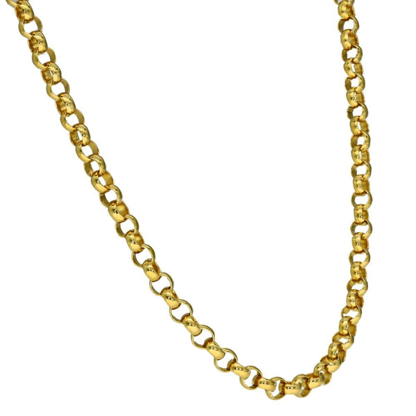 9ct Yellow Gold Round Belcher Chain - 26" - 24.5g