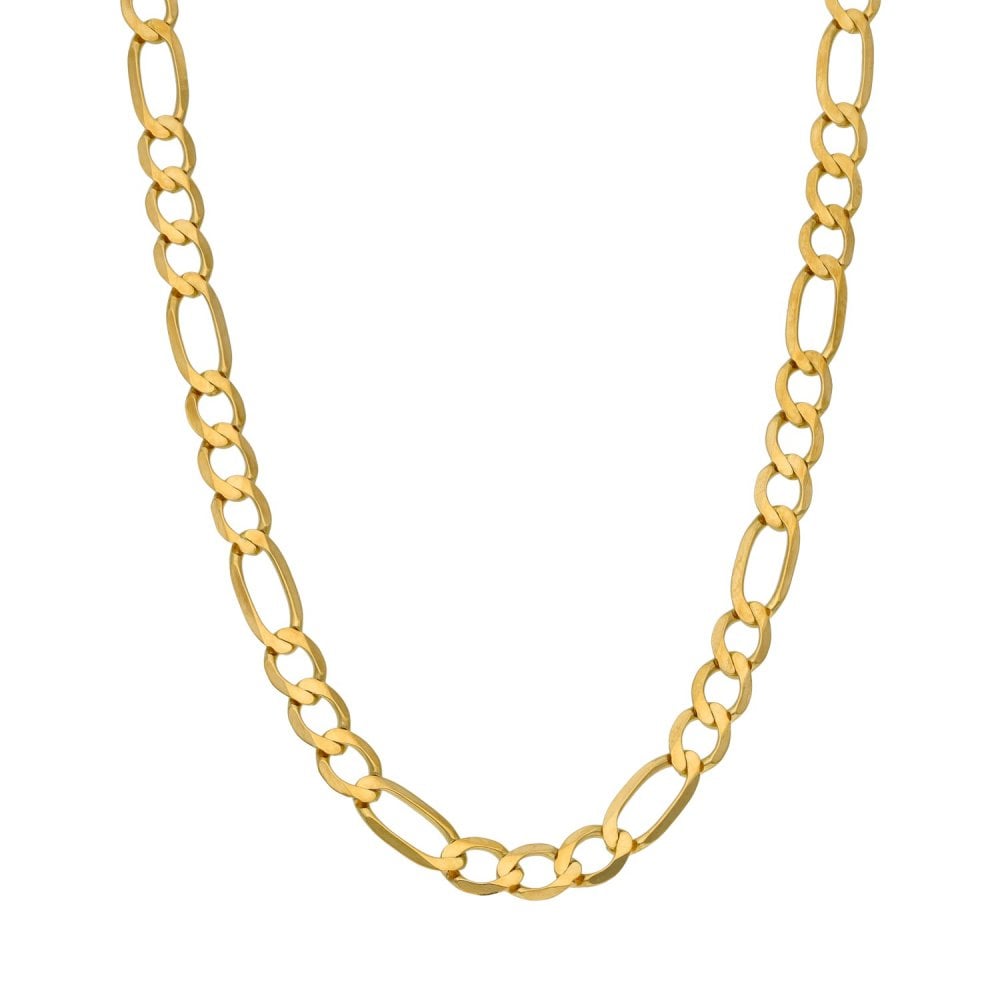 9ct Yellow Gold Figaro Chain - 24" - 13.2g