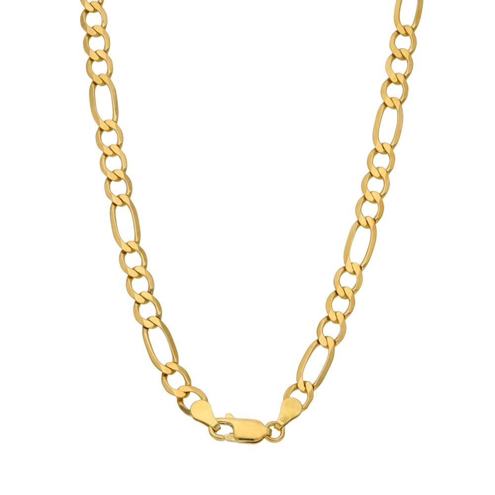 9ct Yellow Gold Figaro Chain - 24" - 13.2g
