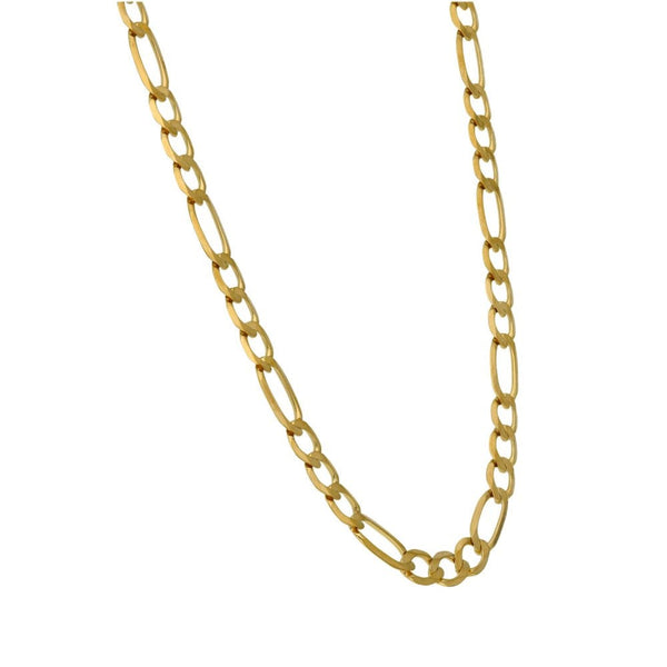 9ct Yellow Gold Figaro Chain - 24" - 13.2g