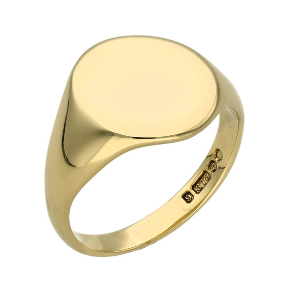Gents 9ct Yellow Gold Signet Ring - Size S