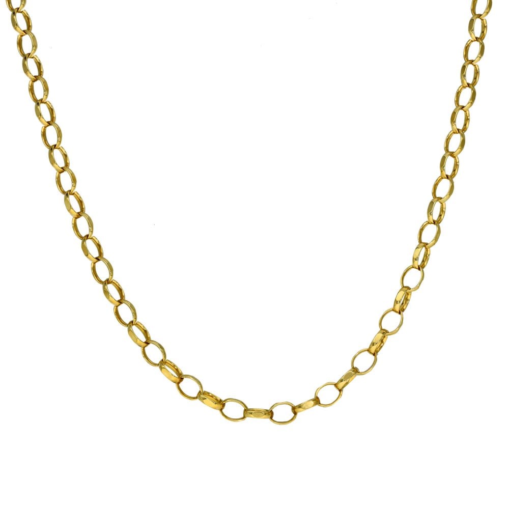 Gents 9ct Yellow Gold Belcher Chain - 21" - 9.3g