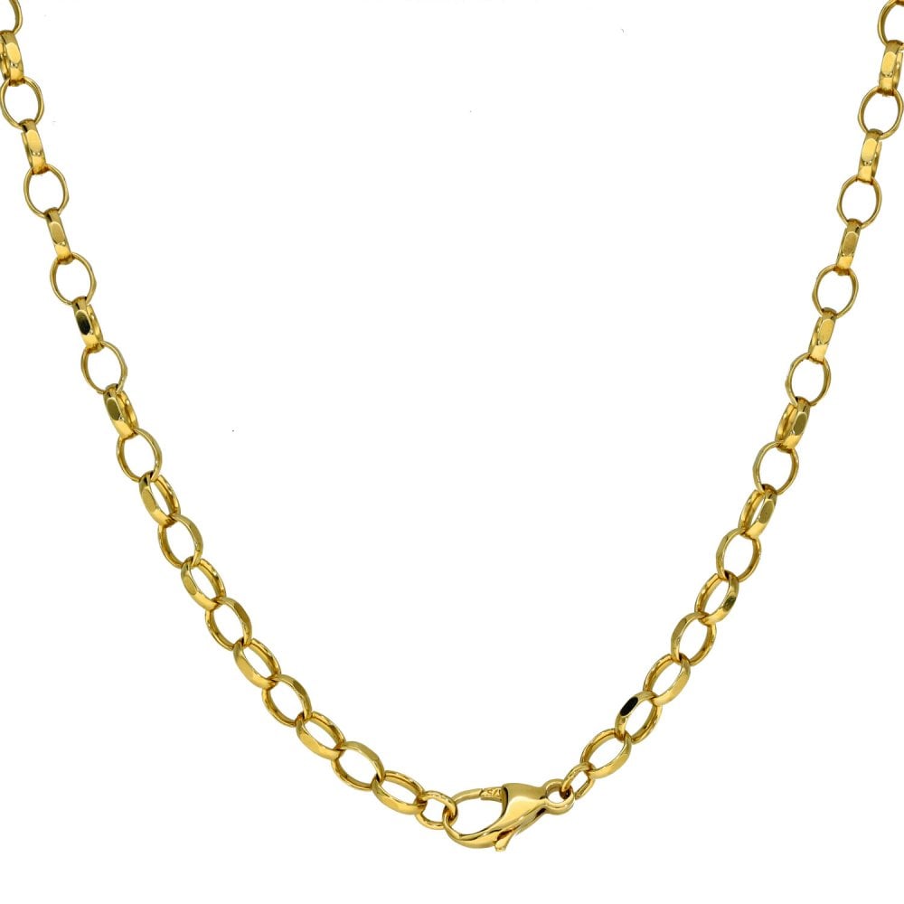 Gents 9ct Yellow Gold Belcher Chain - 21" - 9.3g