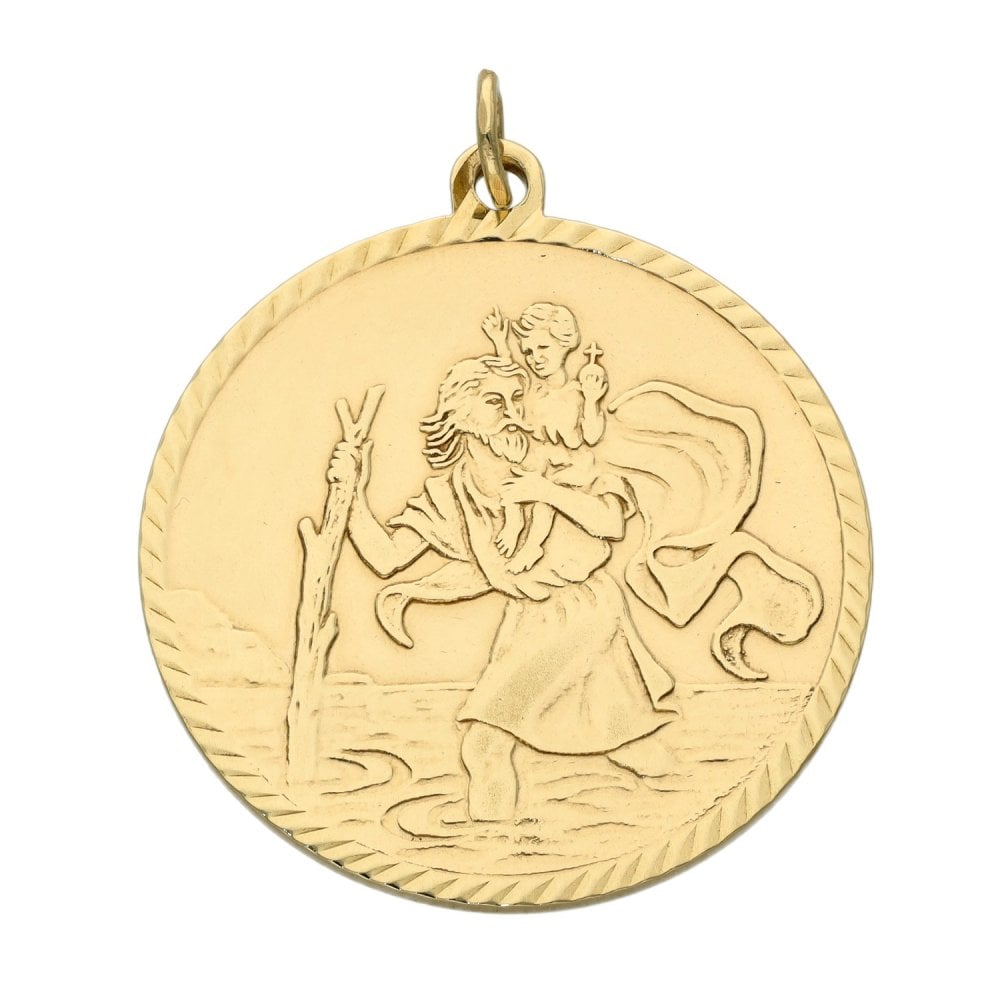 9ct Yellow Gold St. Christopher Pendant - 6.2g