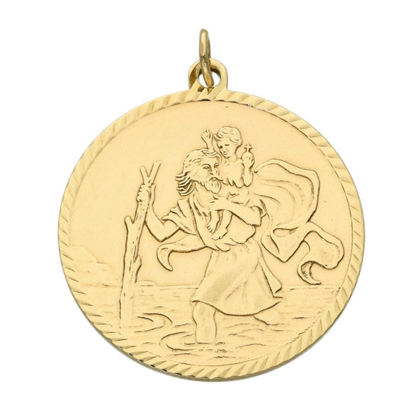 9ct Yellow Gold St. Christopher Pendant - 6.2g