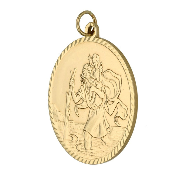 9ct Yellow Gold St. Christopher Pendant - 6.2g